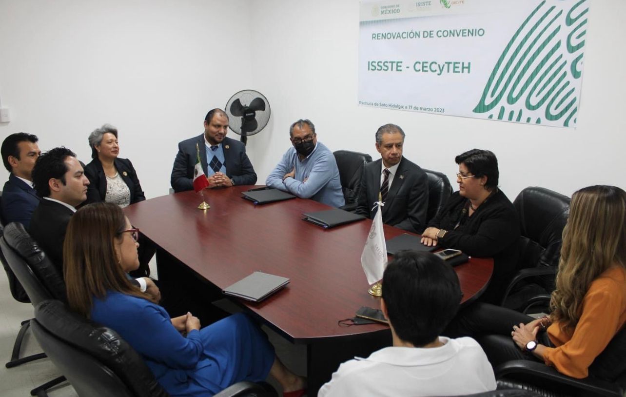 Celebra CECyTE Hidalgo convenio de colaboración con ISSSTE