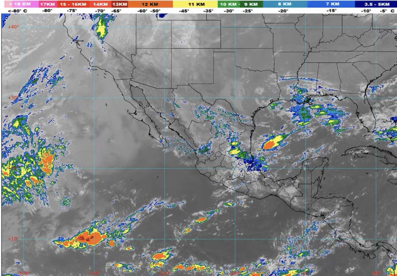 Hidalgo, Puebla, San Luis Potosí, Tamaulipas y Veracruz con lluvias muy fuertes en próximas horas