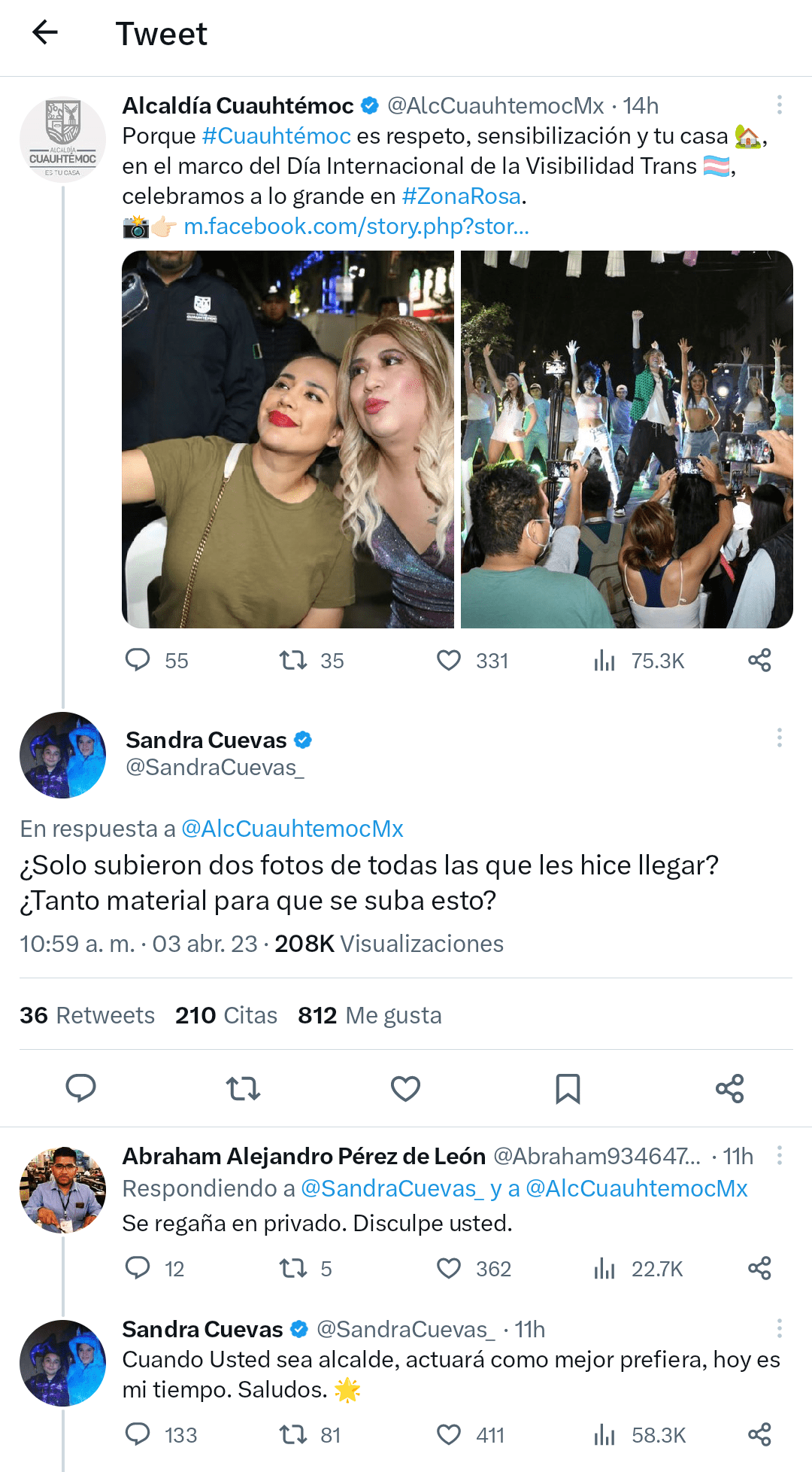 Otra vez, Sandra Cuevas pierde la cabeza… ahora en Twitter