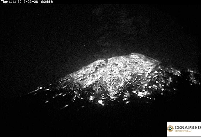 Incrementa actividad el Popocatépetl