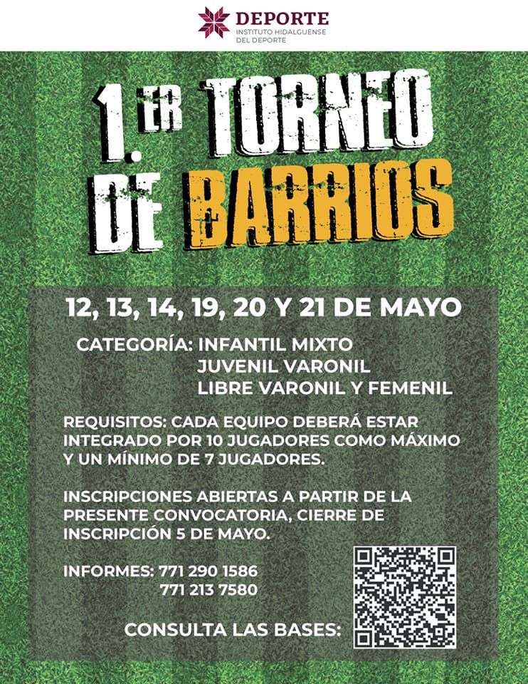 ¡Participa en el primer Torneo de Barrios!