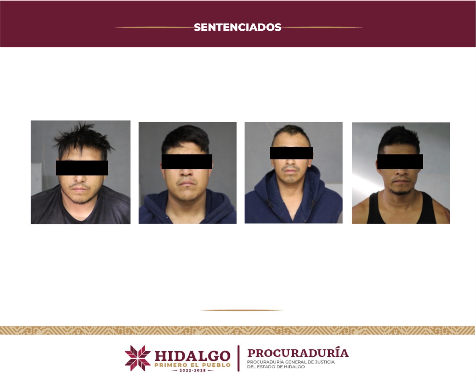 Obtiene PGJEH sentencia de 50 años para secuestradores