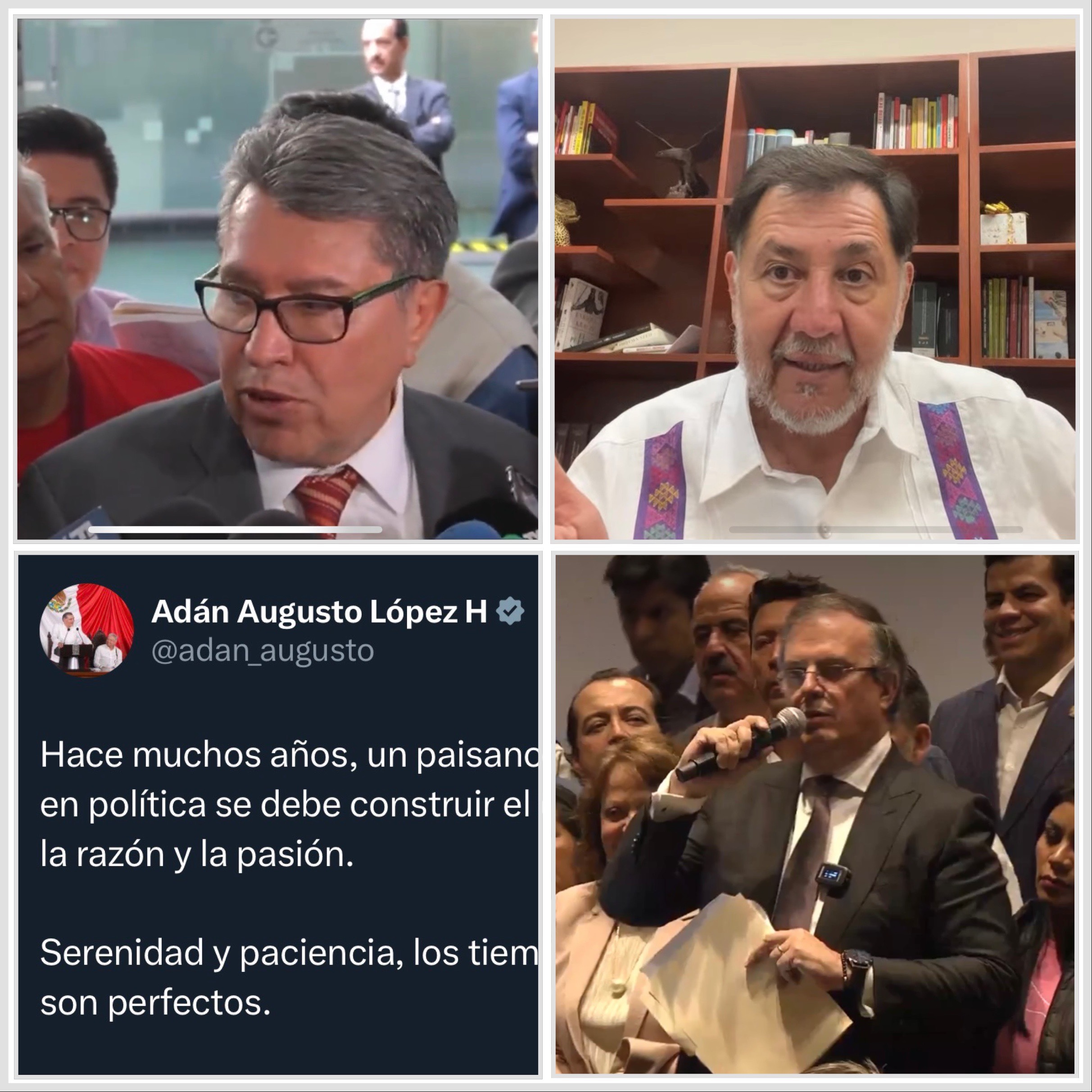 Reaccionan corcholatas a anuncio de renuncia de Marcelo Ebrard