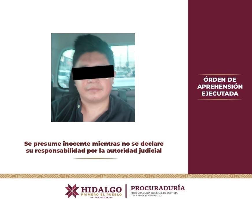 Detiene PGJEH a una persona investigada por abuso sexual agravado en Mixquiahuala