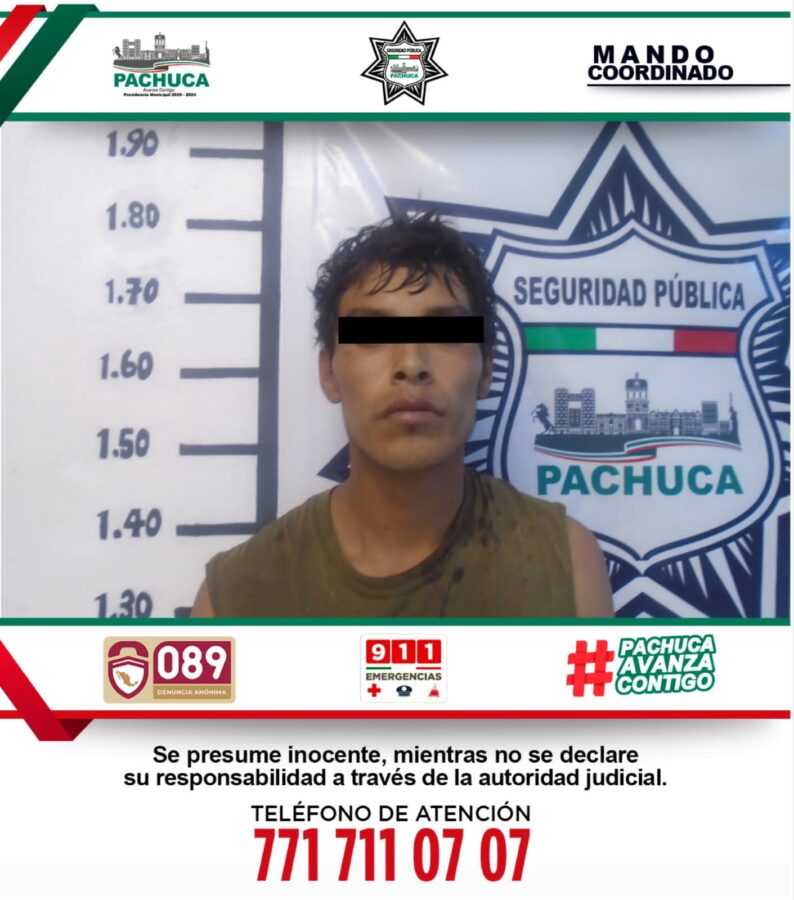 Policía de Pachuca detiene a 2 personas por robo de cable