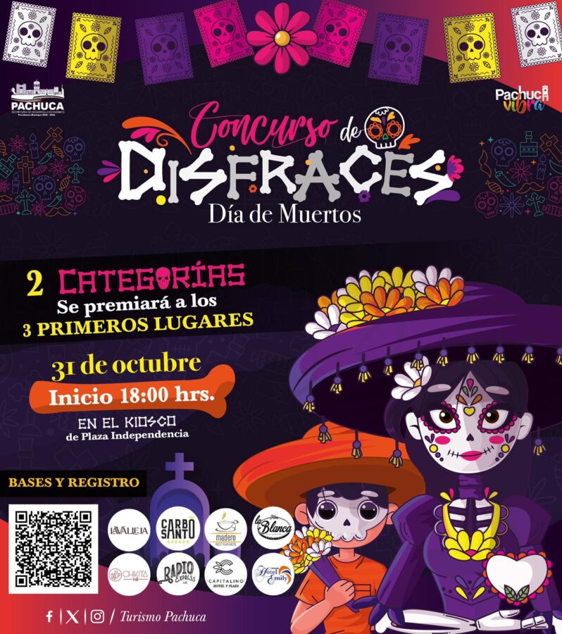 Concurso de Disfraces de Día de Muertos en la Plaza Independencia