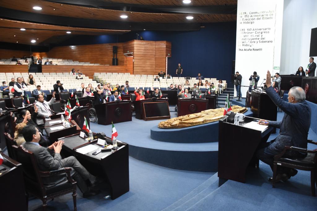 Congreso de Hidalgo elige directiva de noviembre.