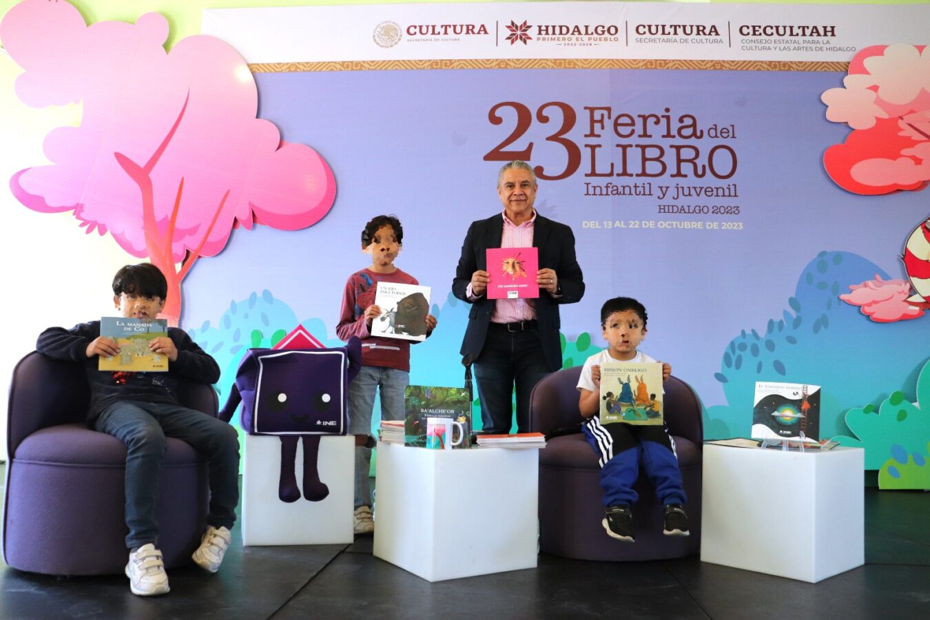 INE Hidalgo promueve valores democráticos en la edición 23° Feria del Libro Infantil y Juvenil 2023.