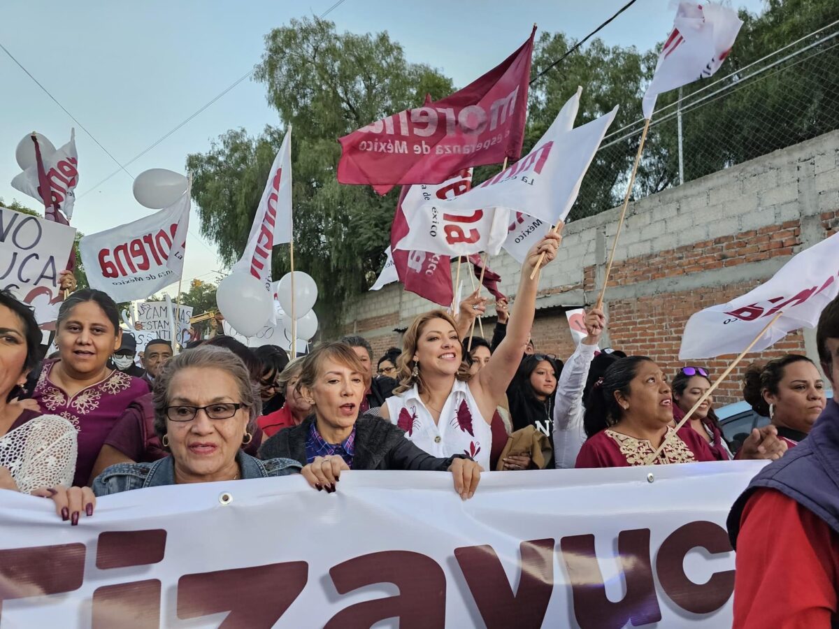Rinden protesta Comités de Morena en Tizayuca