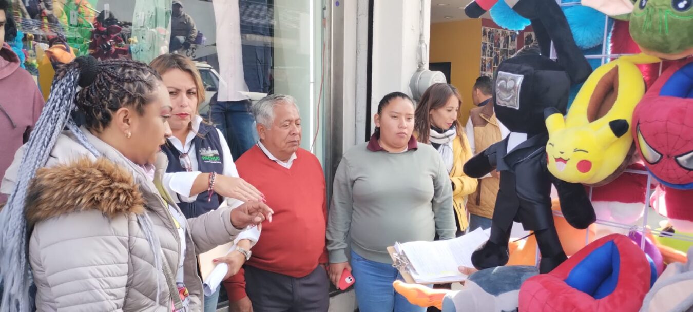 Supervisión al ambulantaje en el primer cuadro de la capital hidalguense