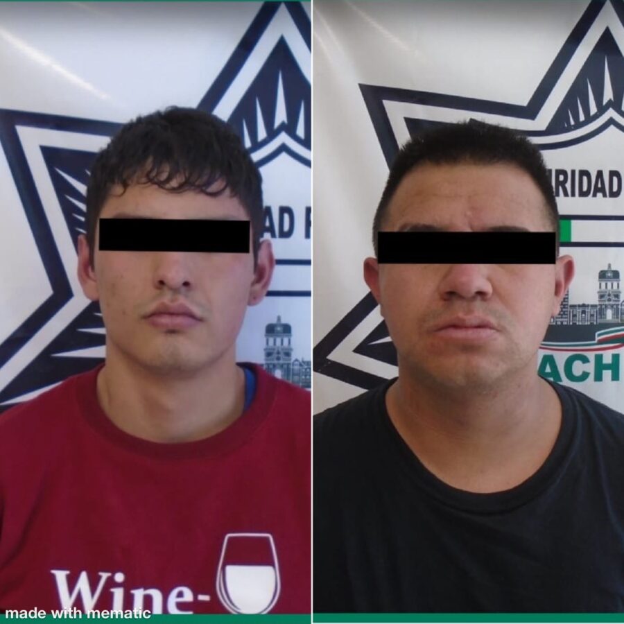 Policía de Pachuca detiene a 2 hombres por asalto