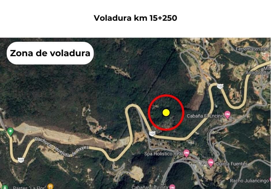 Precaución: voladuras en la carretera Pachuca-Huejutla