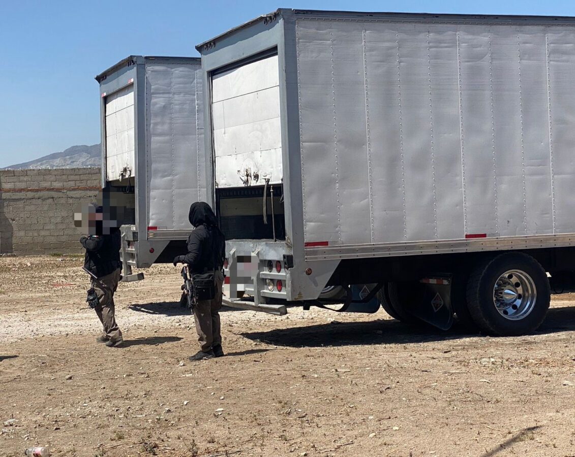Recupera FGR dos camiones en Zempoala con reporte de robo, aseguran predio