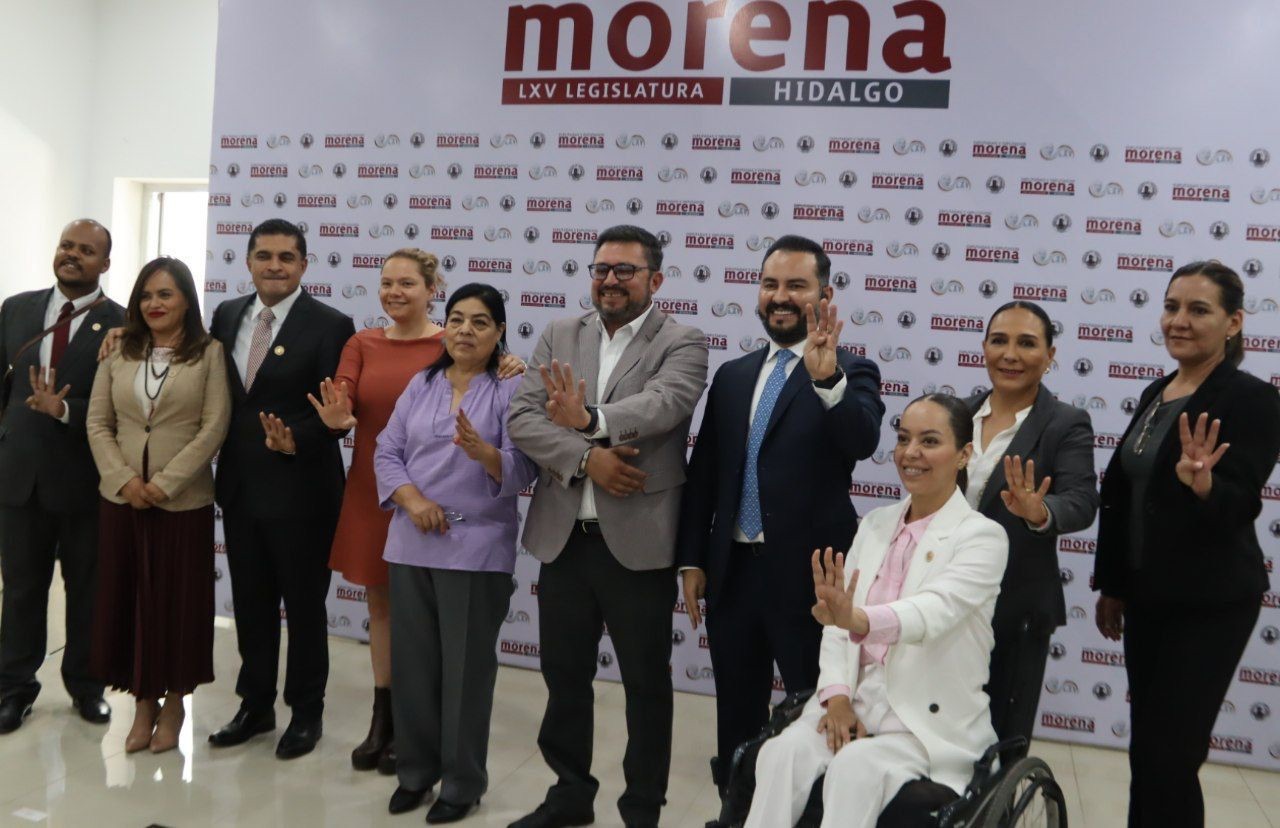 Formalizan adhesión Morena y GPI en el Congreso de Hidalgo
