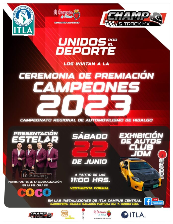 Campeones de automovilismo de Hidalgo serán reconocidos