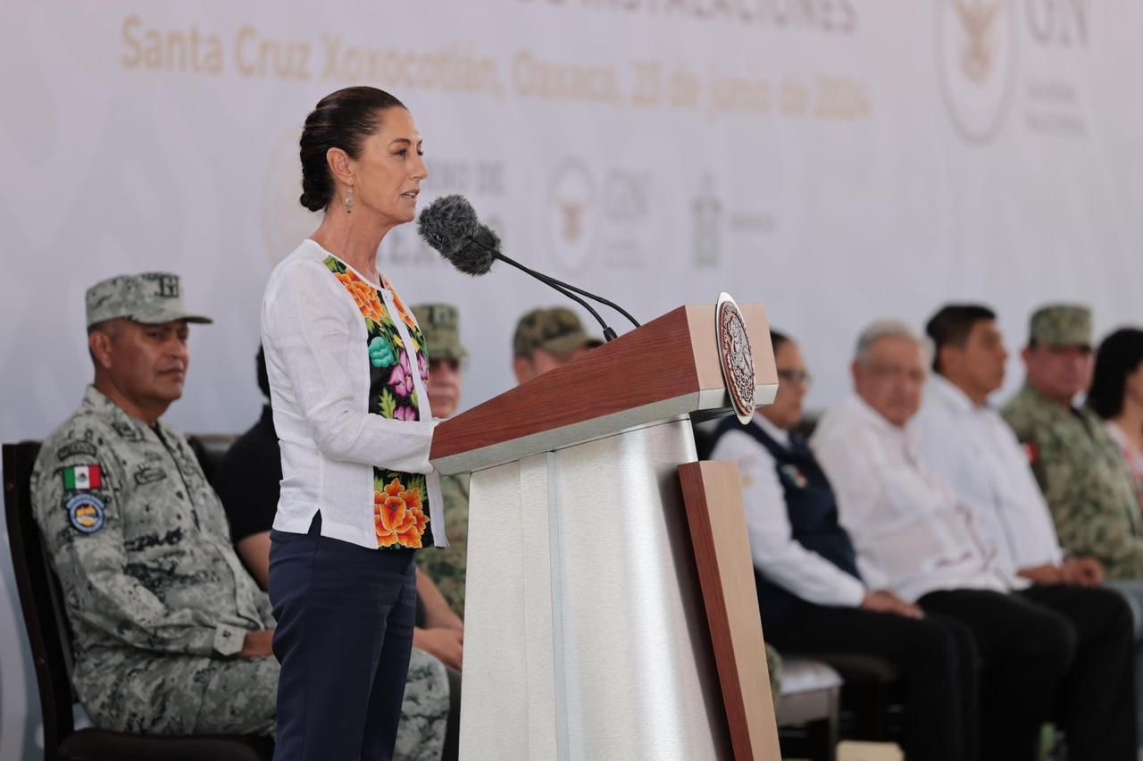 Va Claudia Sheinbaum por la consolidación de la GN como parte de la SEDENA