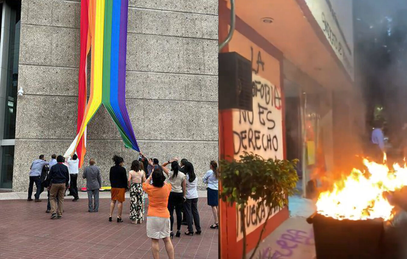 Protestas y denuncias tras daños a bandera LGBTIQ+ en Infonavit 