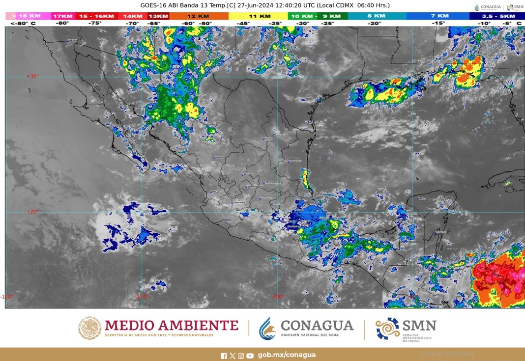 Se pronostican lluvias intensas en Chihuahua y Sonora, y muy fuertes en el Valle de México