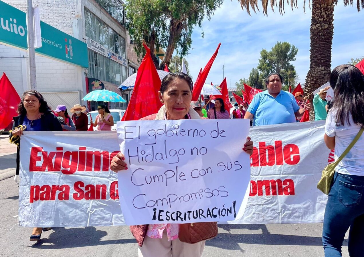 Niega Gobierno de Hidalgo escrituración y amenaza a líderes sociales