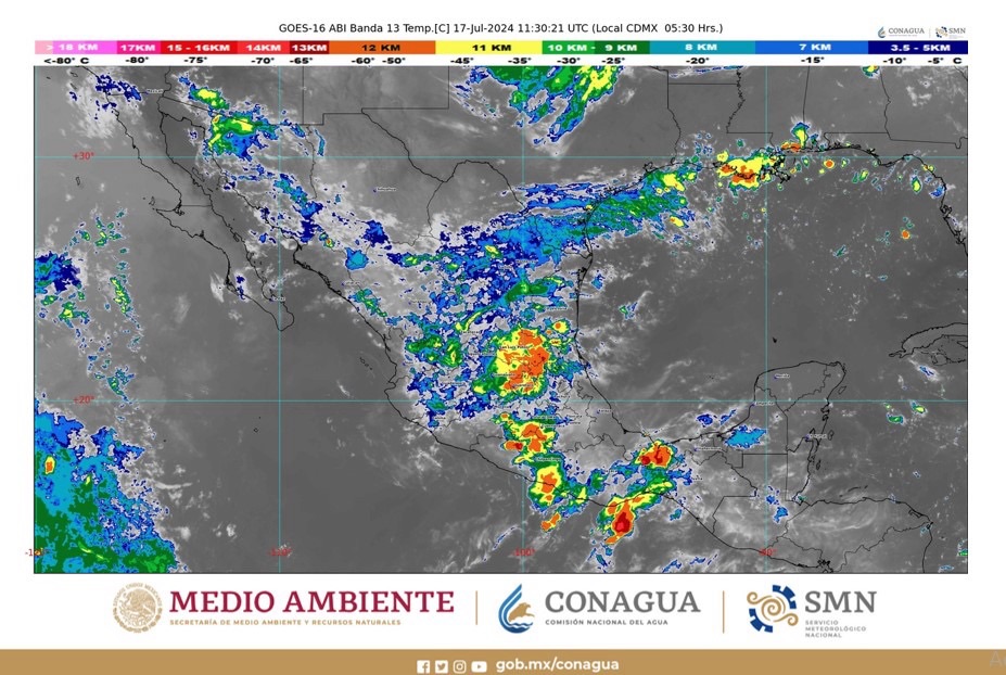 Pronostican lluvias intensas en Chiapas, Guerrero y Oaxaca