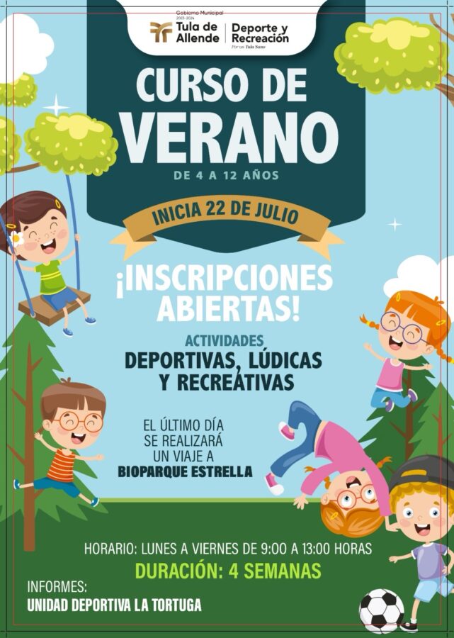 Invita gobierno de Tula al Curso de Verano 2024