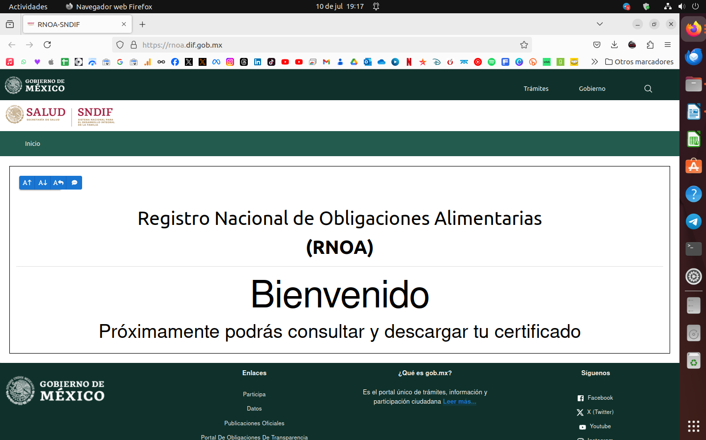 Sin ser público el Registro Nacional de Obligaciones Alimentarias