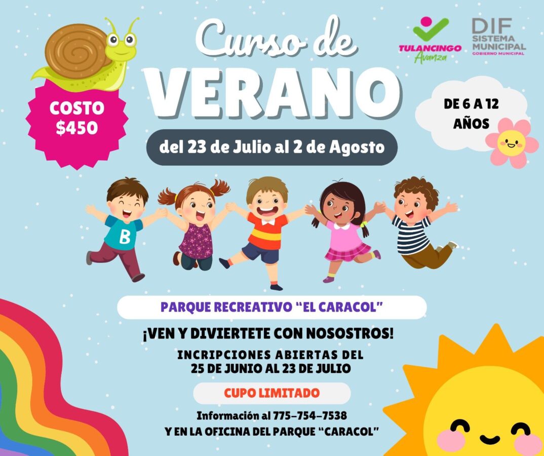 Invita DIF de Tulancingo a curso de verano en El Caracol