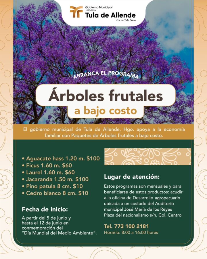 Arranca el Programa de Árboles Frutales a Bajo Costo en Tula de Allende