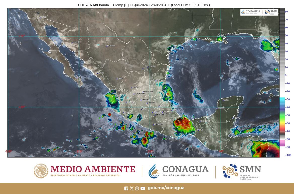 Pronostican lluvias intensas en el norte y costas del Pacífico y Golfo de México