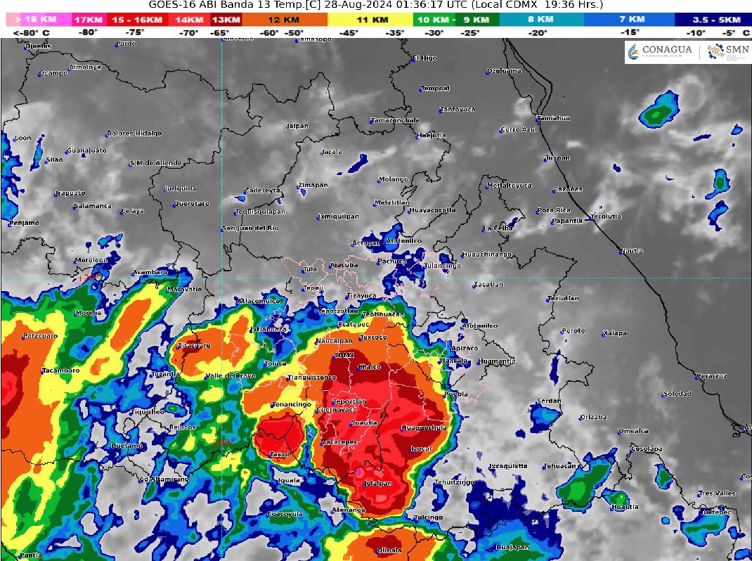 Se pronostican lluvias fuertes para Hidalgo