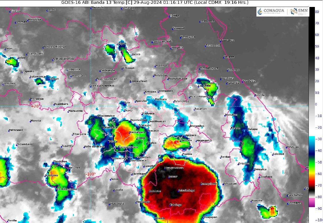 Pronostican para Hidalgo lluvias fuertes de 25 a 50 mm