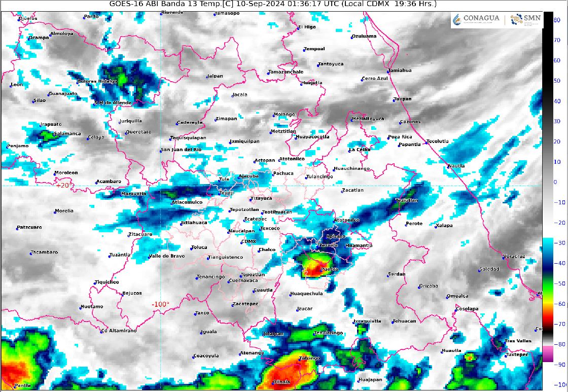 Se pronostican para Hidalgo lluvias muy fuertes