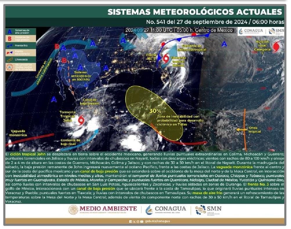 Viernes, prevén para Hidalgo lluvias fuertes