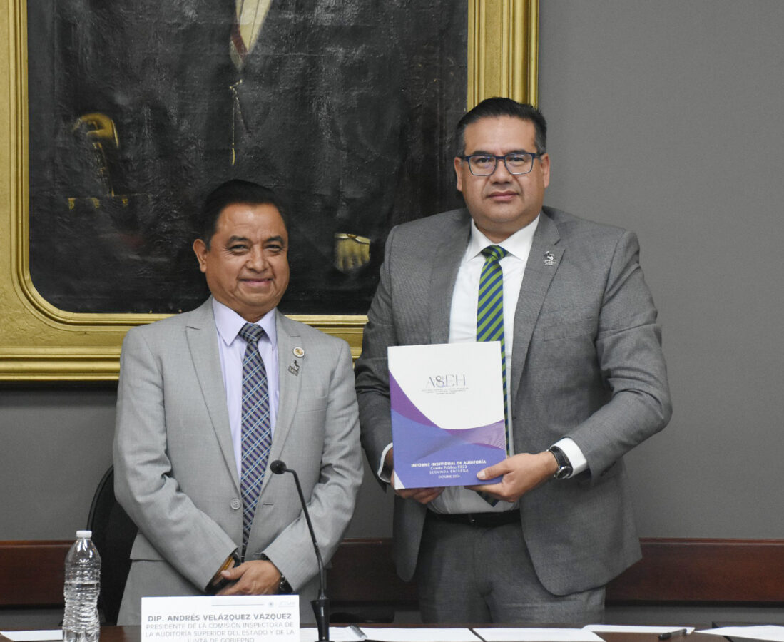 Congreso de Hidalgo recibe informes de Auditoría de la Cuenta Pública 2023