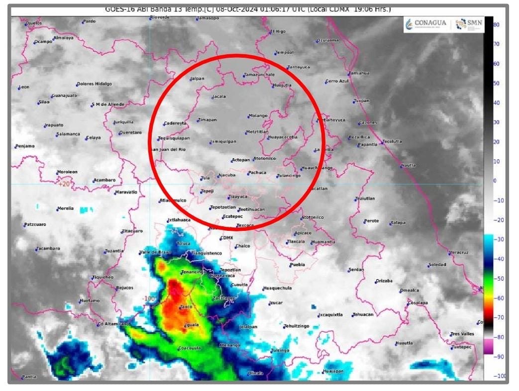 Prevén para Hidalgo lluvias aisladas de 0.1 a 5 mm