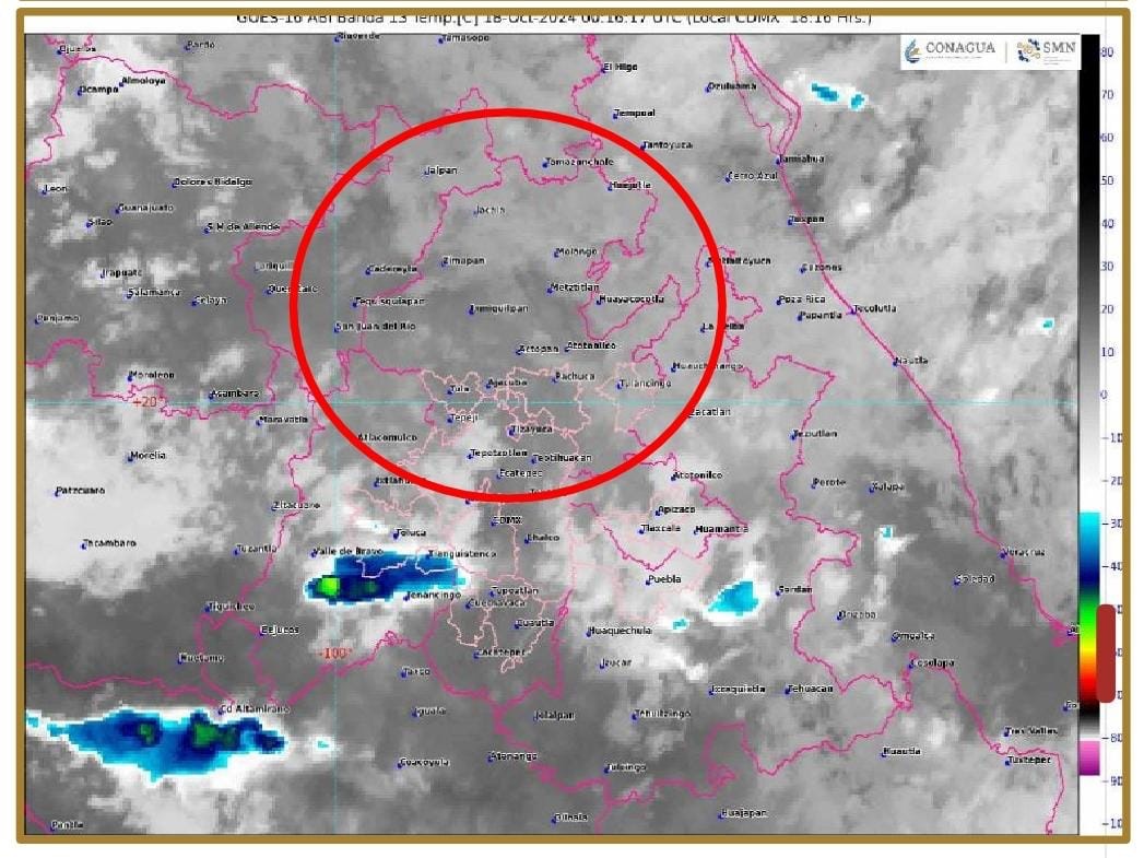 Prevén para Hidalgo lluvias fuertes de 25 a 50 mm