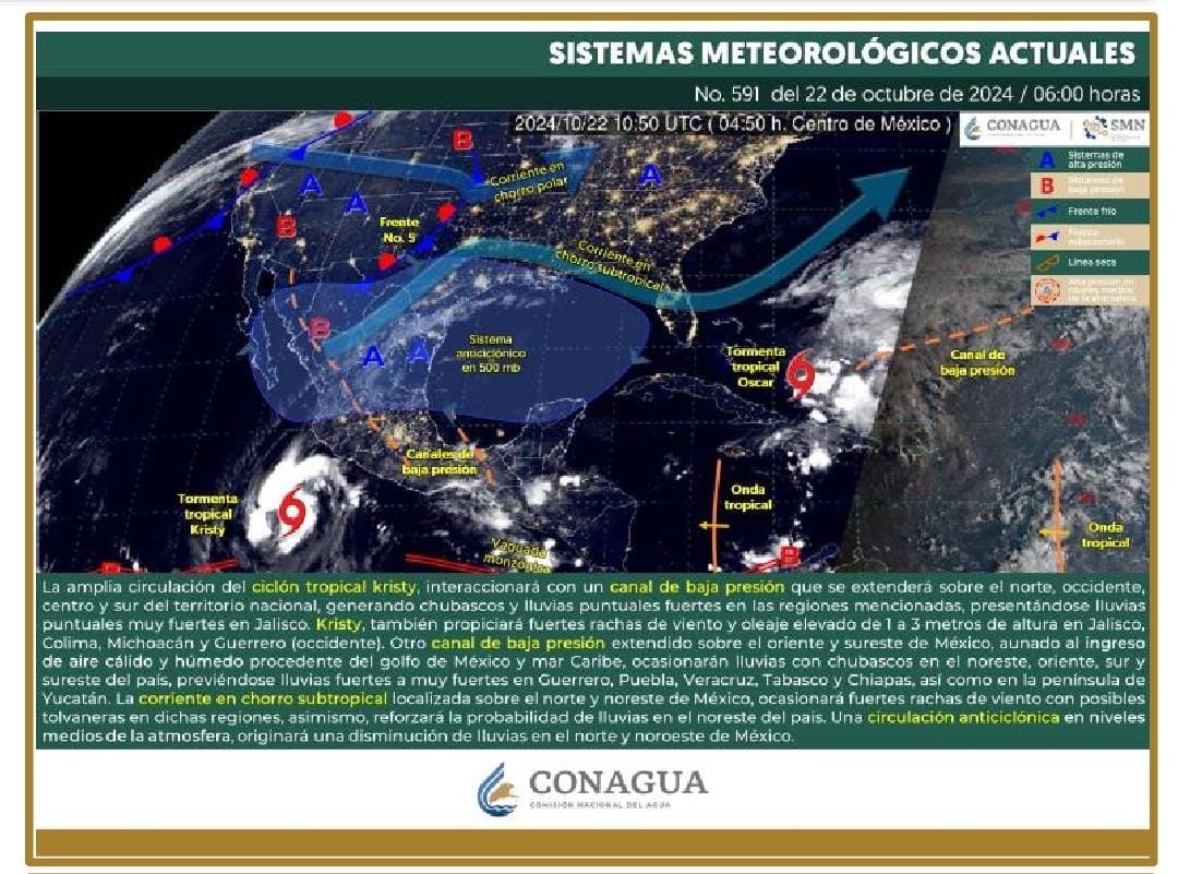 Prevén para Hidalgo lluvias aisladas de 0.1 a 5 mm