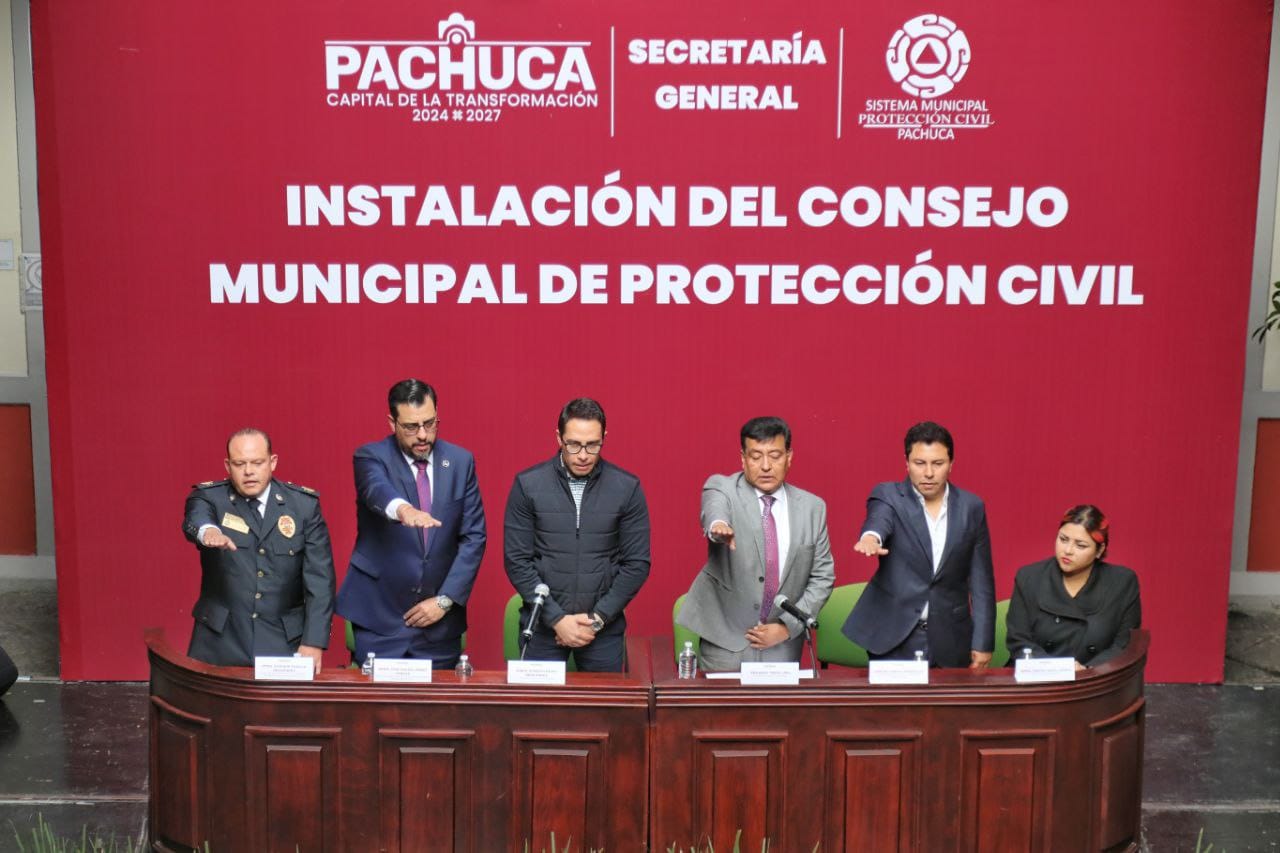 Instalan Consejo Municipal de Protección Civil de Pachuca