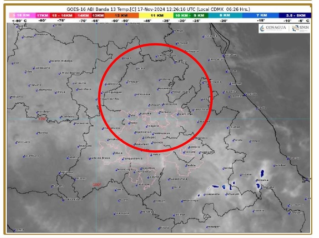 Prevén para Hidalgo lluvias aisladas de 0.1 a 5 mm