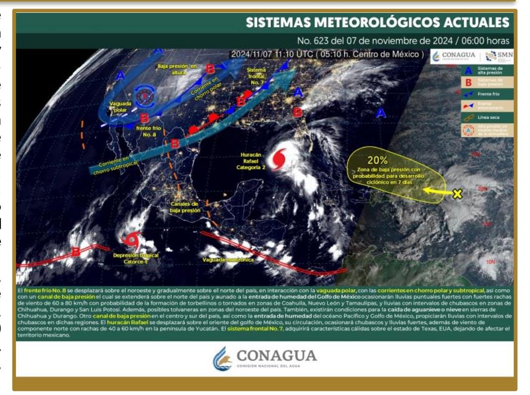 Prevén para Hidalgo lluvias aisladas de 0.1 a 5 mm