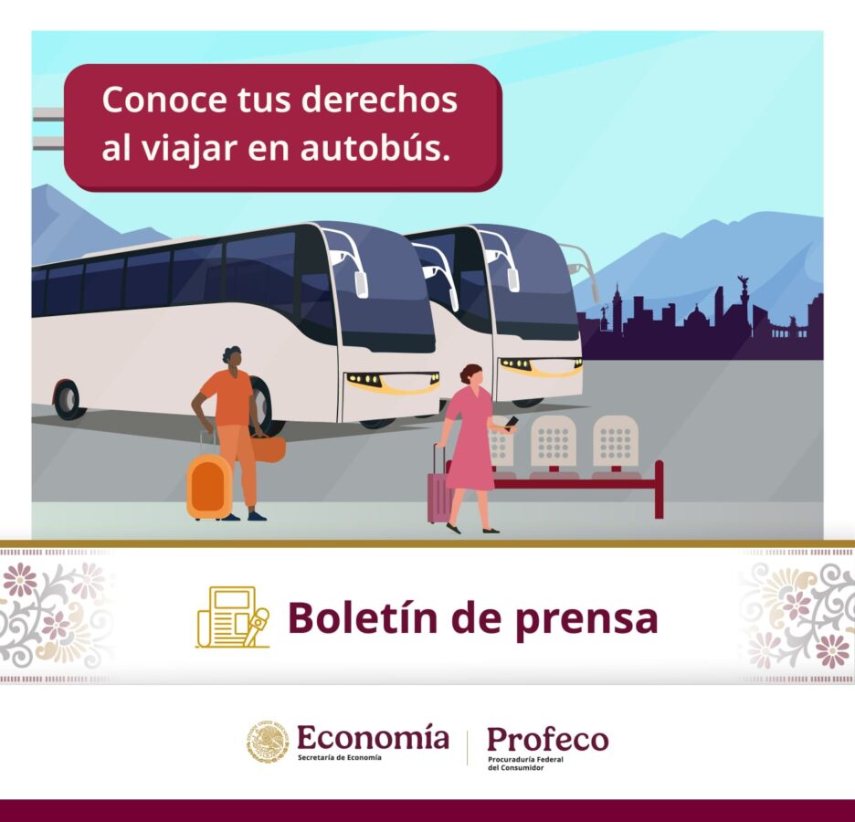 Respalda Profeco a viajeros que van en autobús