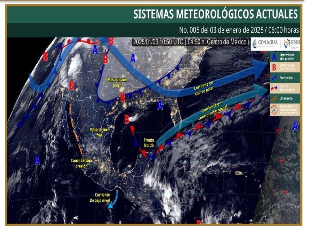 Prevén para Hidalgo intervalos de chubascos de 5 a 25 mm