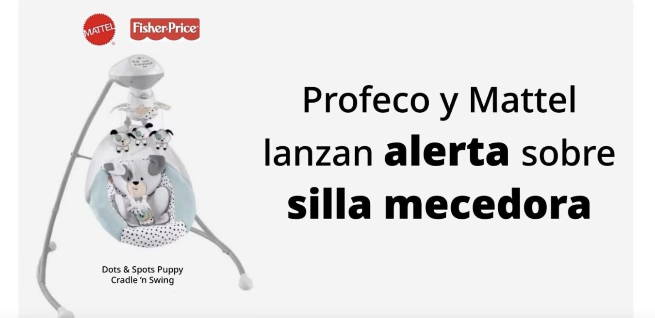 Emiten alerta Profeco y Mattel sobre silla mecedora