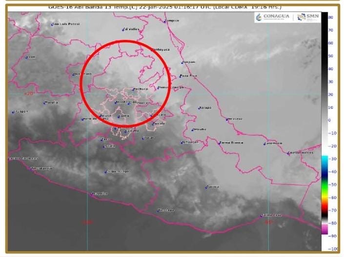 Prevalecerán bajas temperaturas en Hidalgo