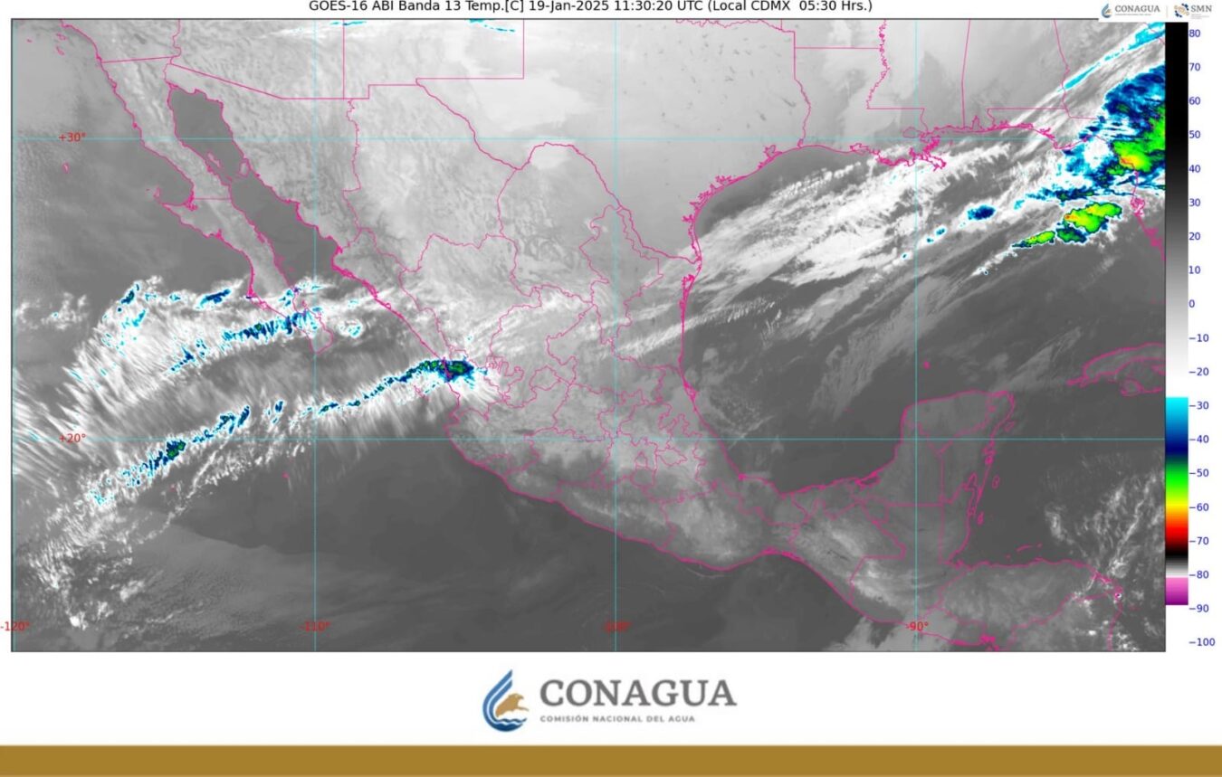 Temperaturas mínimas de -5 a 0 °C con heladas en Hidalgo