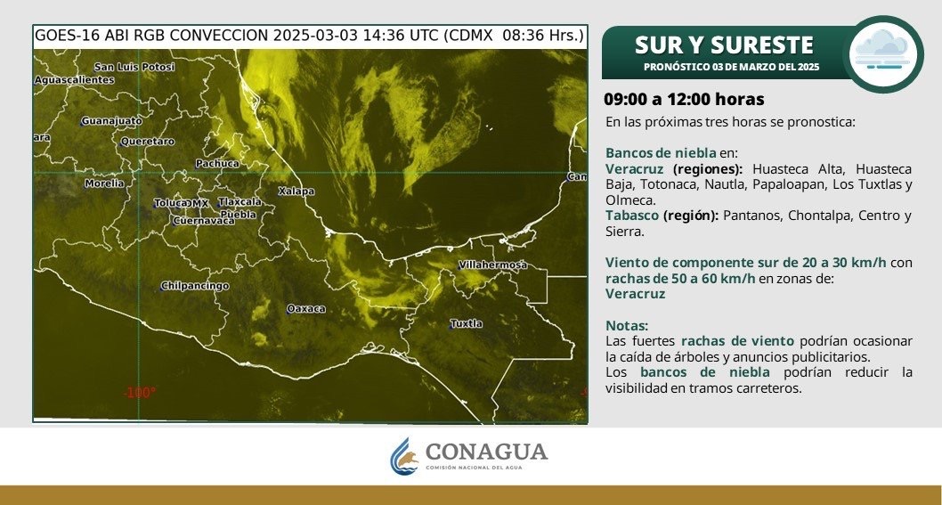 Prevén para Hidalgo lluvias aisladas de 0.1 a 5 mm