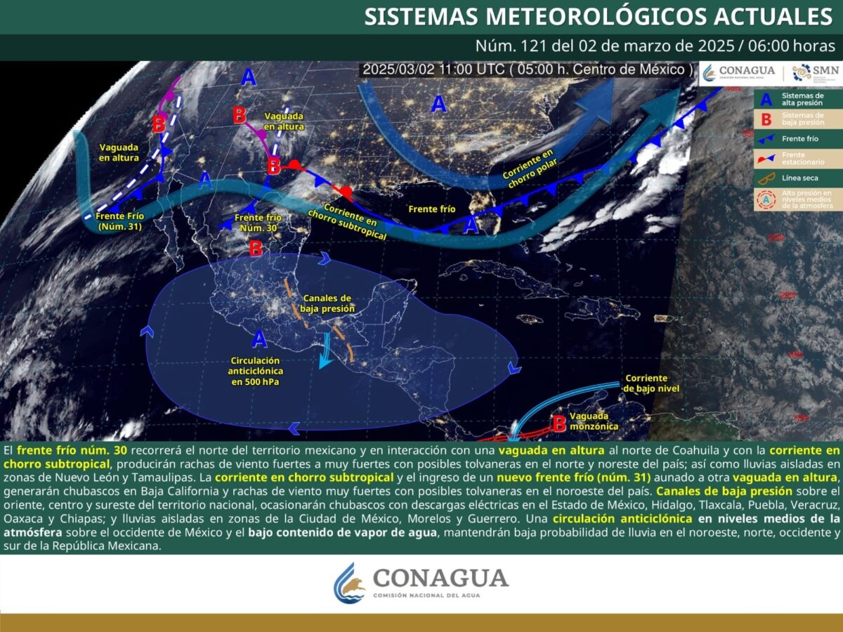 Pronostican chubascos con descargas eléctricas en Hidalgo