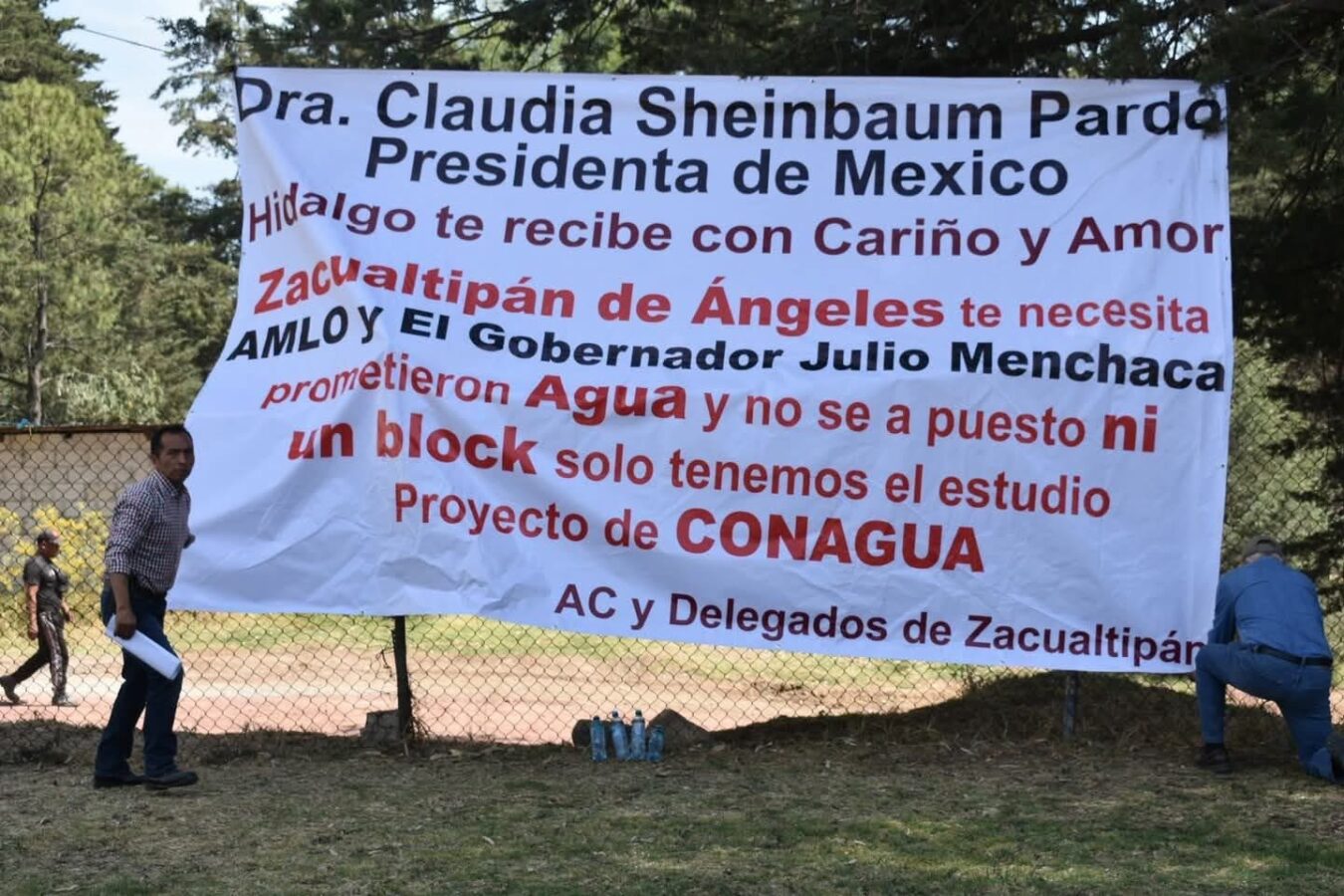 Protestan por falta de agua en Zacualtipán.