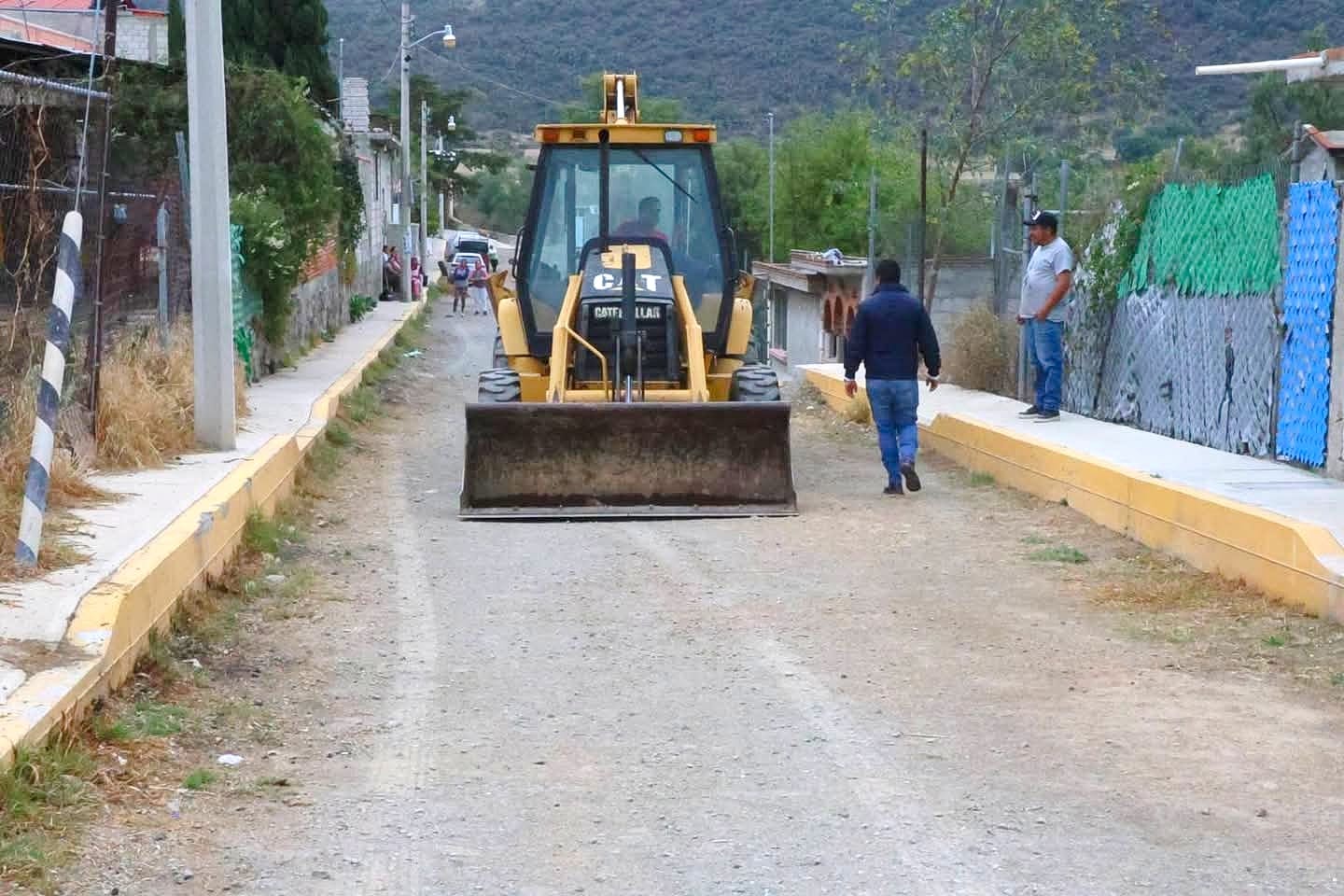 Inician obras de pavimentación con concreto hidráulico en Zempoala