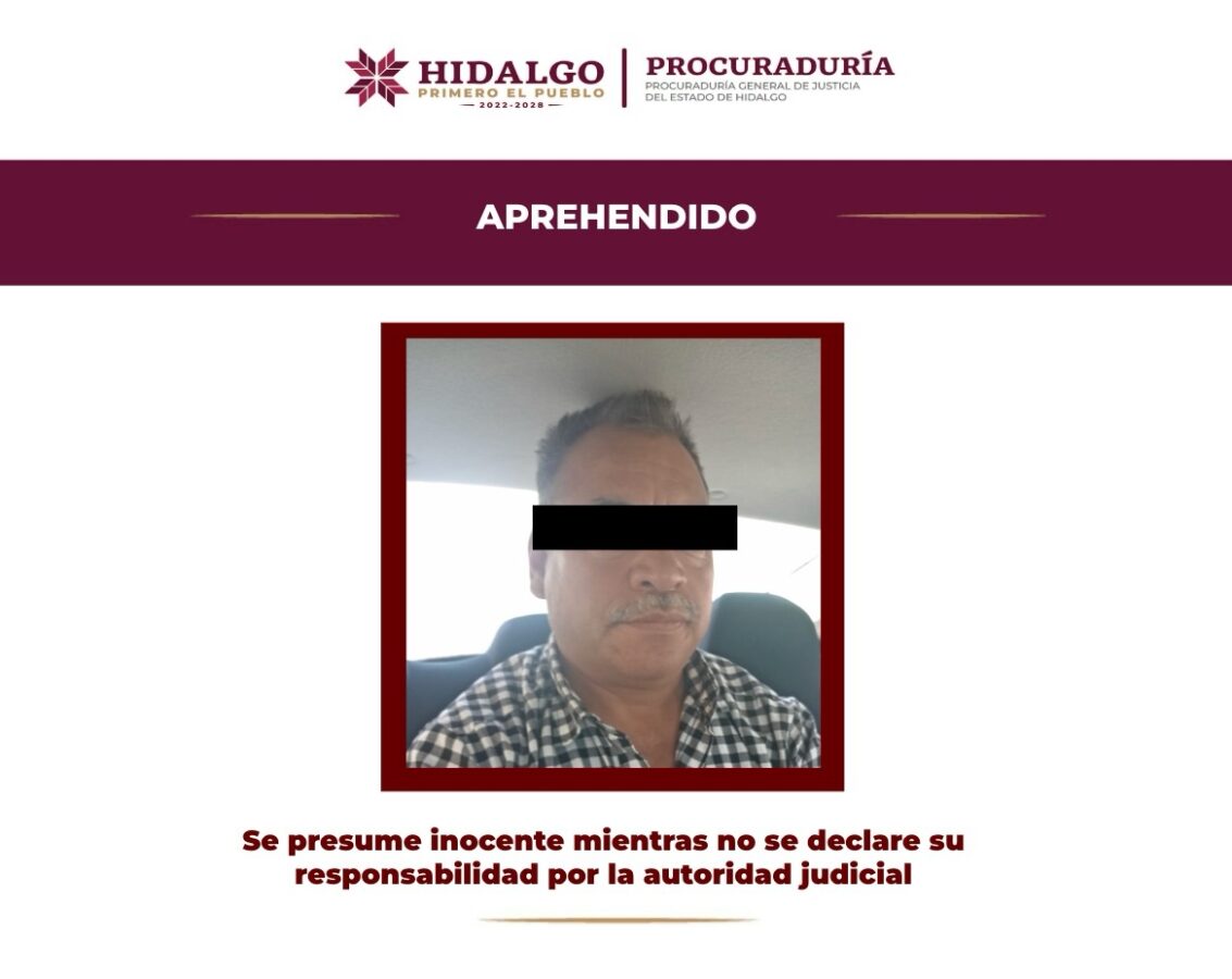 Por feminicidio ocurrido en Tepeapulco, PGJEH aprehende al probable responsable